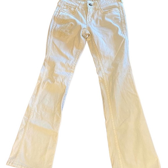 Ariat Denim - Ariat Real Denim Ladies Ivory Embroidered Mid Rise Boot Jeans 28 R